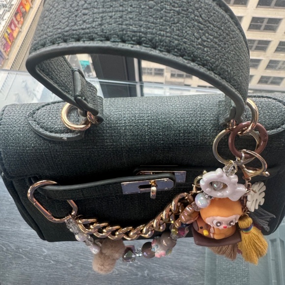 Mini Satchel Bag with Custom Purse Chains and Charms - Picture 8 of 10